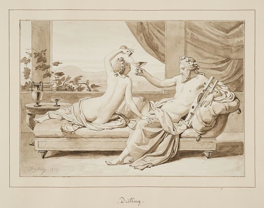  5-Michel Martin Drolling-Cortigiana che serve il vino ad Anacreonte 